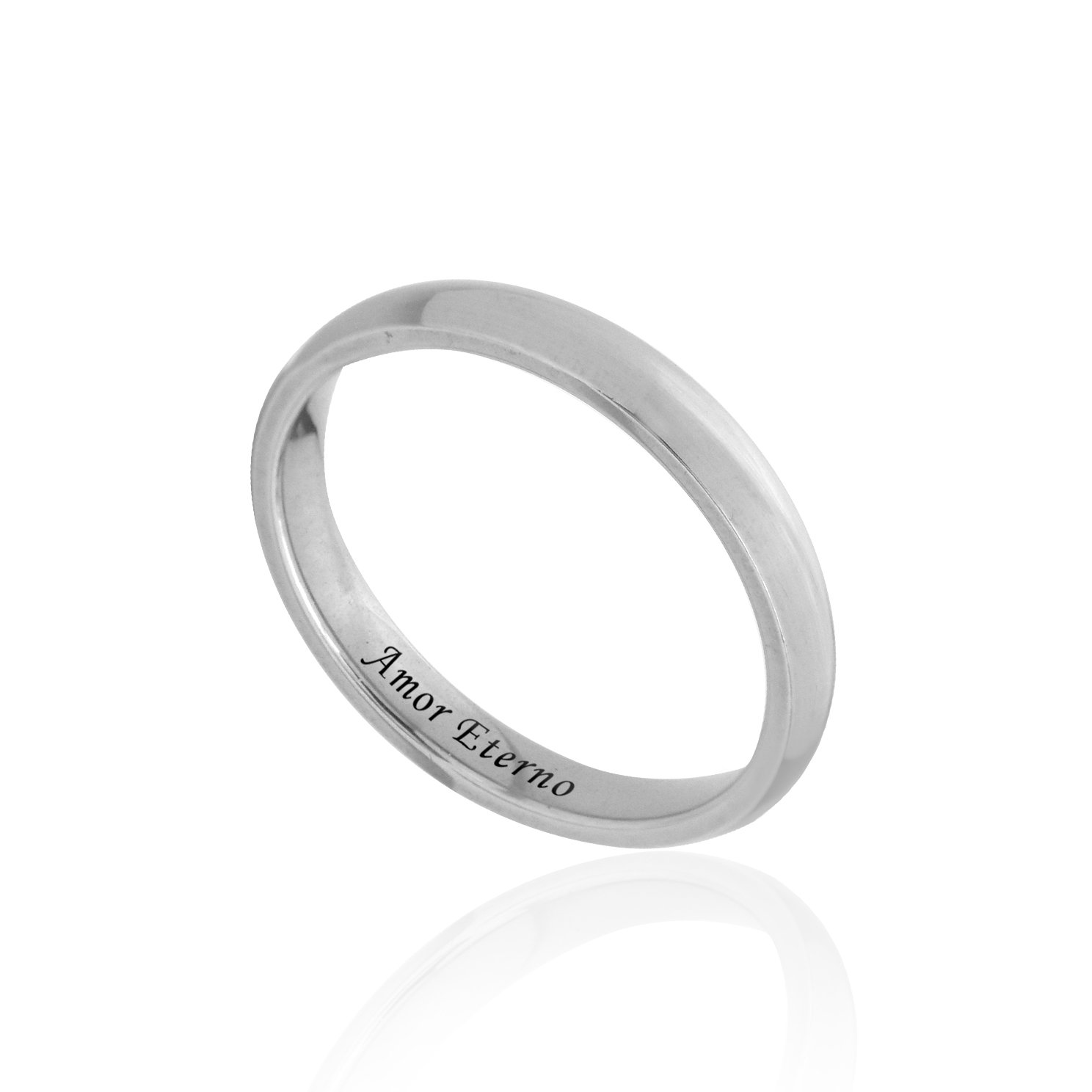 Aliança Personalizada de Aço Lisa 3MM